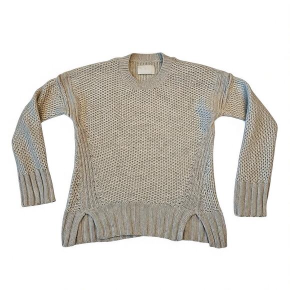 Zadig & Voltaire “Mark Deluxe C” Taupe 100% Cashmere Sweater Size S QuietLuxury - Picture 1 of 8